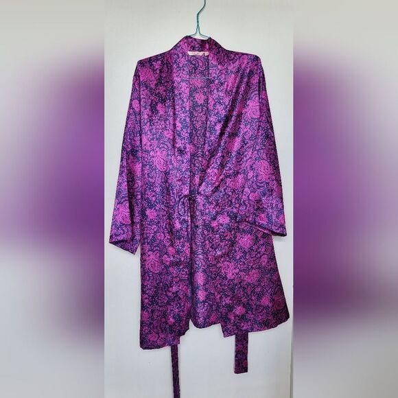 La Vie En Rose Satin Kimono Size Small / Med - Picture 3 of 5